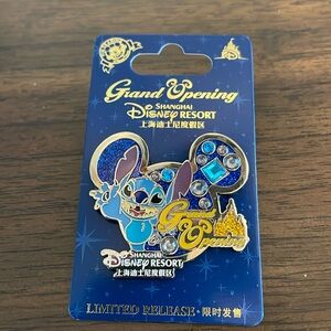 NWT* NEW Shanghai Disney Resort Grand Opening Limited Release Stitch Pin